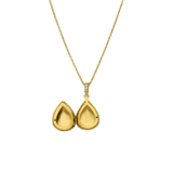 Stainless steel ketting met hanger medaillon met zirkonia voor dames
