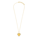 Stainless steel ketting met medaillon hart met zirkonia voor dames