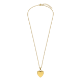 Stainless steel goldplated ketting met ashanger hart voor dames