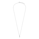 Zilveren ketting met hanger met zirkonia 