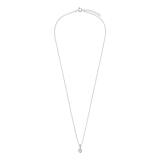 Silberne Kette mit Anhänger mit Zirkonia
