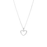 Zilveren ketting met hanger en oorbellen