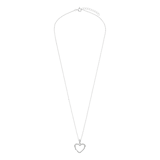 Zilveren ketting met hanger en oorbellen