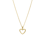 Zilveren goldplated ketting met hanger en oorbellen