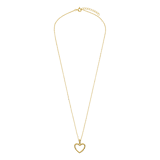 Zilveren goldplated ketting met hanger en oorbellen