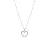 Zilveren ketting met hanger en oorbellen met zirkonia