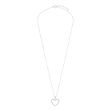 Zilveren ketting met hanger en oorbellen met zirkonia