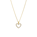 Zilveren goldplated ketting met oorbellen en zirkonia