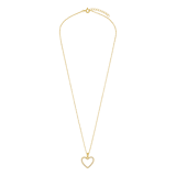 Zilveren goldplated ketting met oorbellen en zirkonia