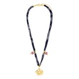 Edelstahlkette blau mit Anhänger für Damen