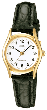 Casio Damen Uhr Schwarz Leder LTP-1154PQ-7BEG