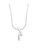 Silberkette mit Anhänger matt/glänzend mit Zirkonia