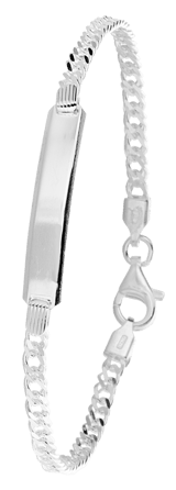 Zilveren plaatarmband 19 cm