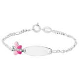 Kinderplattenarmband, 925 Silber, Schmetterling