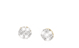 Ohrringe aus 585 Gelbgold mit 14 Diamanten, rund, 0,05 kt