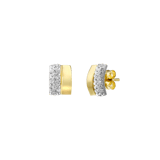 Ohrringe, 585 Gelbgold, mit Kristall