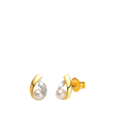 Ohrringe, 585 Gold, mit Perle & Diamant