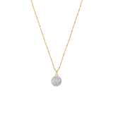 14 karaat geelgouden ketting en hanger met kristal