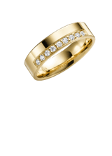 14K geelgouden trouwring diamant Bluebell Line H77
