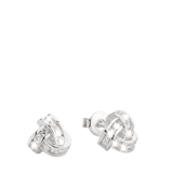 Ohrringe, 925 Silber, Knoten mit Zirkonia