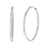 Zilveren oorbellen rhodiumplated 40mm