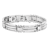 Gerecycled stainless steel herenarmband