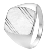 Zilveren heren zegelring
