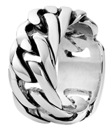 Gerecycled stainless steel herenring schakel