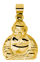 Anhänger, 585 Gelbgold, Buddha