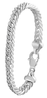 Zilveren armband vlecht dames