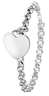 Zilveren armband met hanger hart