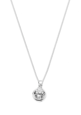 Zilveren ketting met hanger kristal