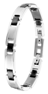 Gerecycled stainless steel jongensarmband schakel