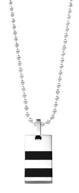 Gerecycled stainless steel ketting met hanger