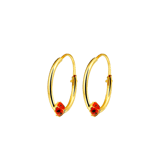 Kinderohrringe, 585 Gold, Marienkäfer, 12 mm