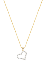 14 karaat gouden ketting hanger hart kristal voor dames