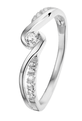 Silberring Fantasie mit Zirkonia