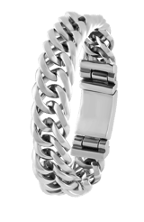 Stainless steel armband schakel