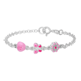 Silbernes Mädchenarmband mit Charms