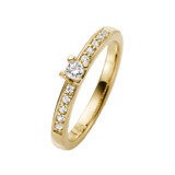 14K geelgouden aanzoekring diamant Snowdrops H101