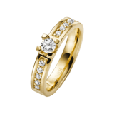 14K geelgouden aanzoekring dia Bouganville H102