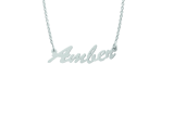 Zilveren naamketting voor dames
