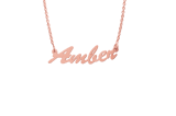 Namenskette, 925 Silber, rotvergoldet