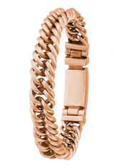 Stainless steel armband schakel roseplated