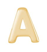 Zilveren goldplated letterhanger voor dames