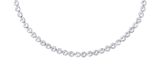 Collier, 925 Silber, mit Kristall, weiß