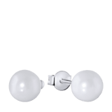 Zilveren oorbellen met parel 5mm.