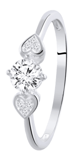 Zilveren ring met zirkonia