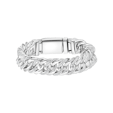 Stainless steel schakelarmband met kristal