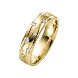 14K geelgouden dames trouwring diamant Daisy H147